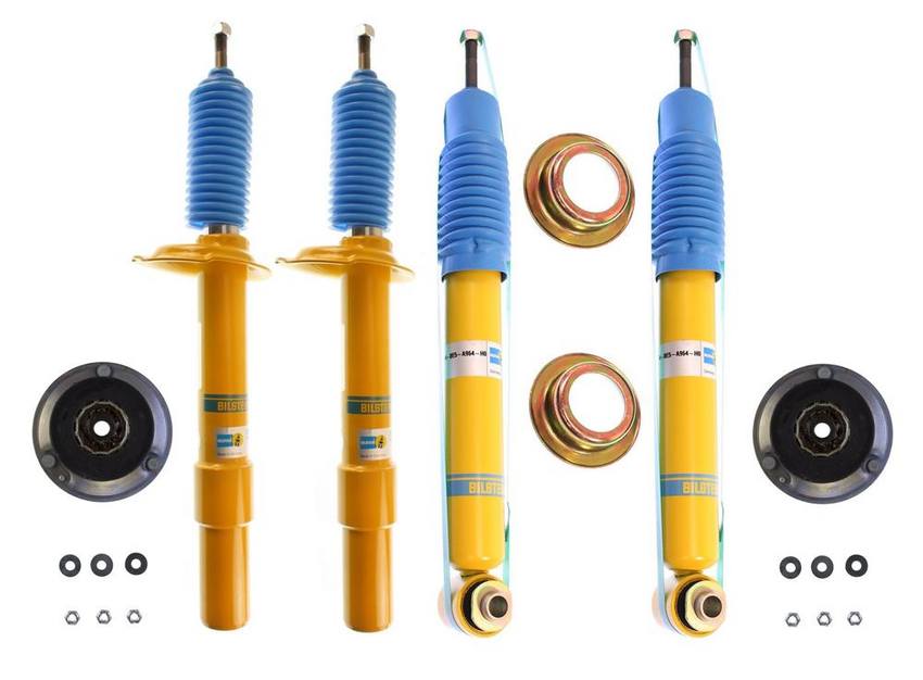 BMW Suspension Strut and Shock Absorber Assembly Kit - Front and Rear (B6 Performance) 33526785986 - Bilstein 3813859KIT